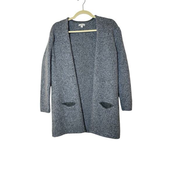 L.L. Bean Signature Wool Cardigan Sweater Women's Size S Heathered Gray Open - Picture 1 of 6
